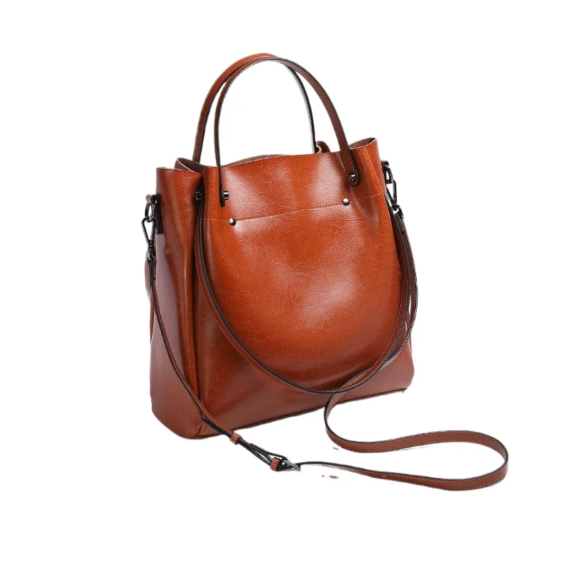 

Новое поступление: универсальная пригородная сумка в европейском стиле из натуральной кожи, большая вместительная сумка через плечо с ручкой