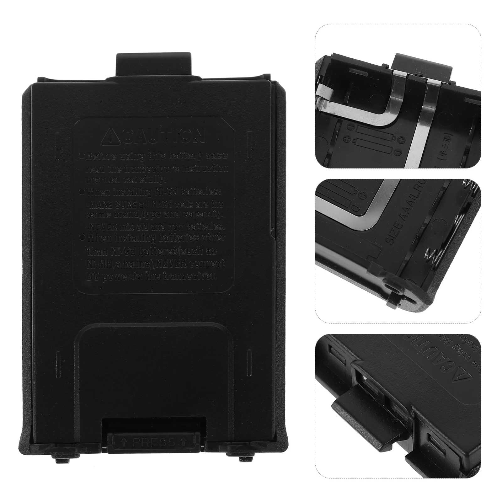 

1pcs Box Holder Black For 6 X 1.5V Aa Batteries Durable Lightweight With Cover Wire Connector Case For Storage