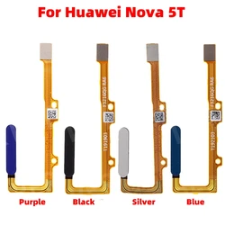 Sensor de huella dactilar para Huawei Nova 5T / Honor 20, botón de encendido, Cable flexible, piezas de reparación de teléfono inteligente