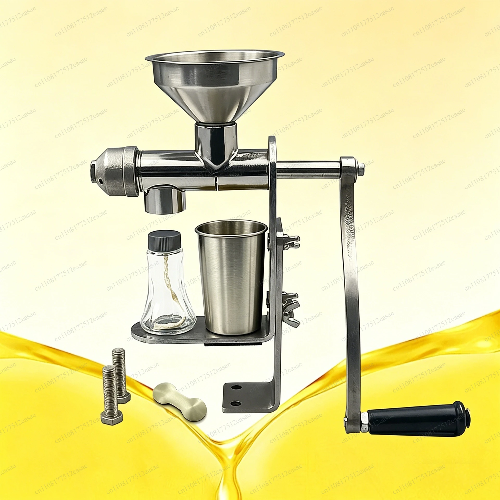 Household non-automatic hot and cold oil press hand crank small peanut rapeseed soybean