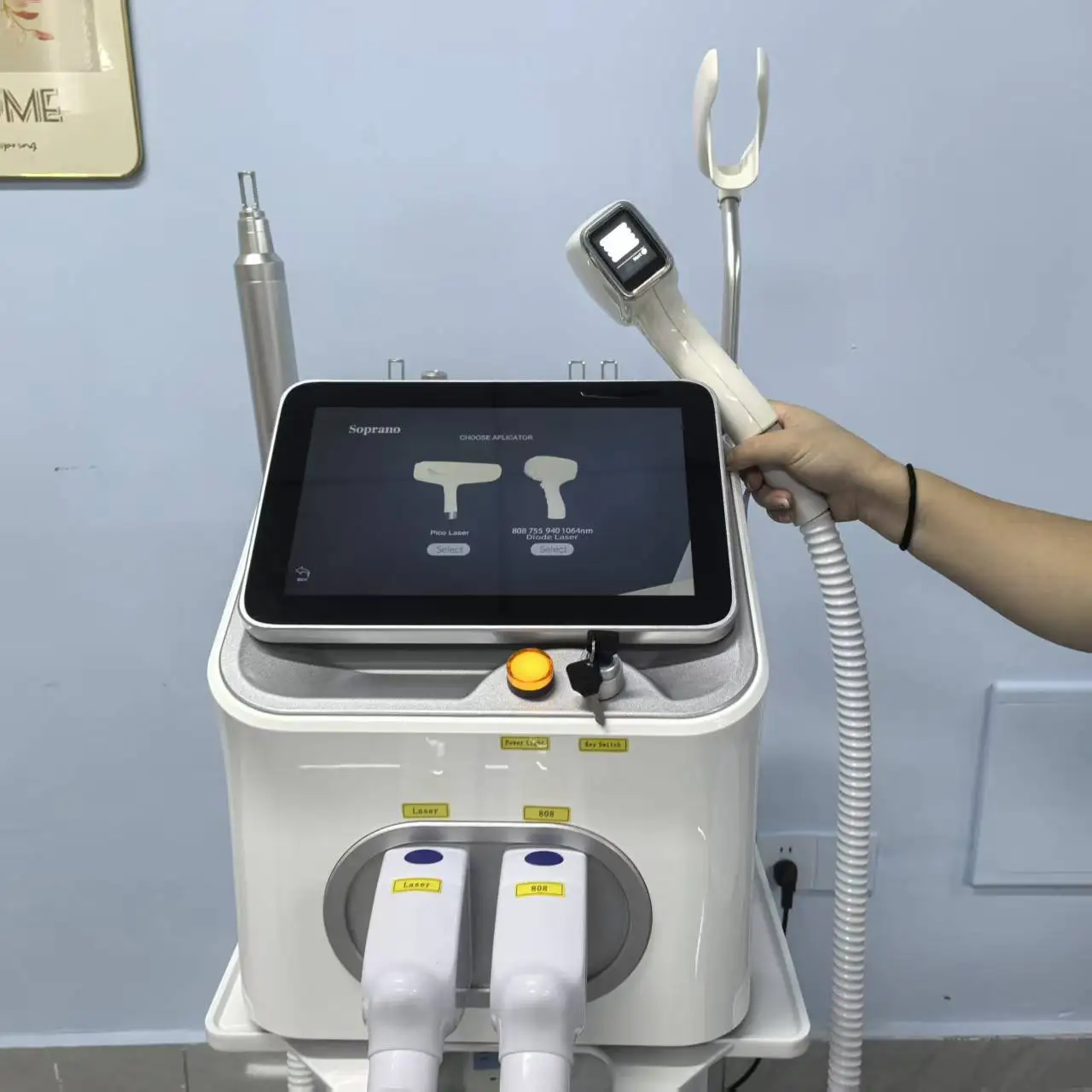 Professional Salon FAC 2‑IN‑1 Laser System 5000W Diode Hair Remover Q‑Switched Pico ND YAG For Tattoo & Spot Removal 4‑Wave Ice
