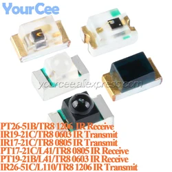 20pcs PT26-51B/TR8 IR26-51C/L110/TR8 IR19-21C PT17 1206 0805 0603 940nm IR Receive Head Infrared Emitting Transmit Diode Sensor