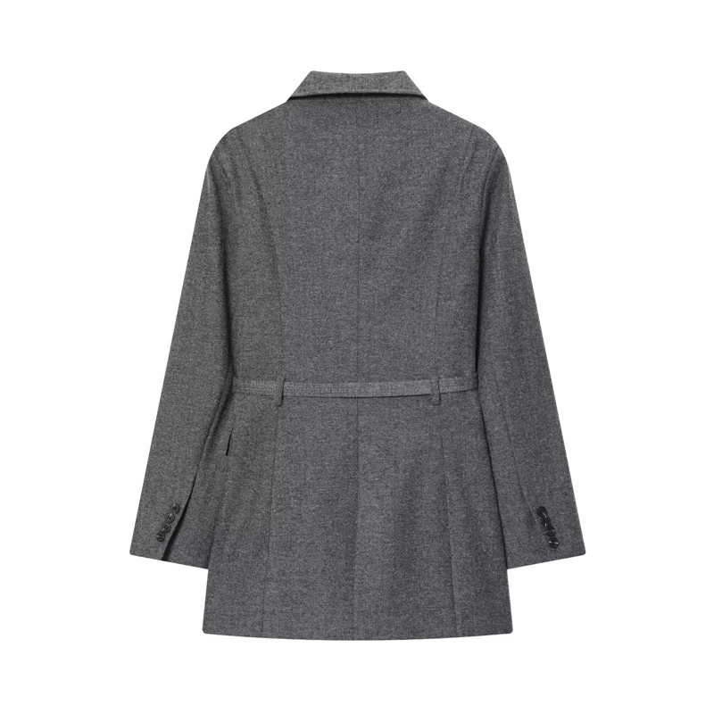 

Women With Lapels Belted Waist Slim Fit And Versatile Comfortable Blazer Suitable For Work And Date Outfits Fashionable Blazer