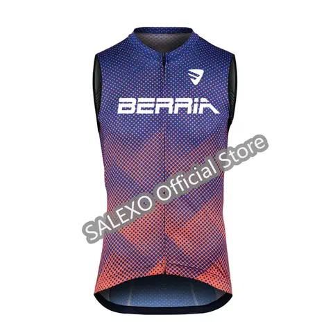 Sleeveless Cycling Vest BERRIA Sleeveless Cycling Vest Men Sleeveless Bicycle Gilet Lightweight Outdoor Windproof MTB Sports Quick-dry Reflective Vest