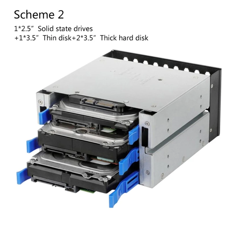 3.5ที่จะ5.25สามแผ่นฮาร์ดไดรฟ์กรง2แชสซีไดรฟ์ในแชสซีกล่องฮาร์ดไดรฟ์อุปกรณ์สำรองข้อมูลคอมพิวเตอร์