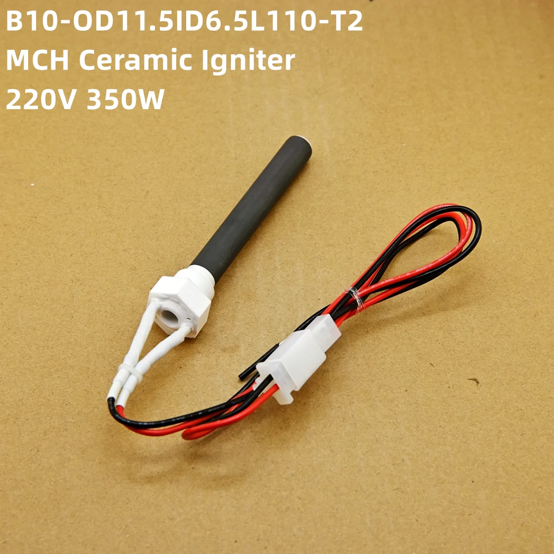 G3/8 screw 220V350W Ceramic Igniter Ceramic Heating Tubespark plug for pellet stove 11.5*6.5*110mm pellet stove Ignitor