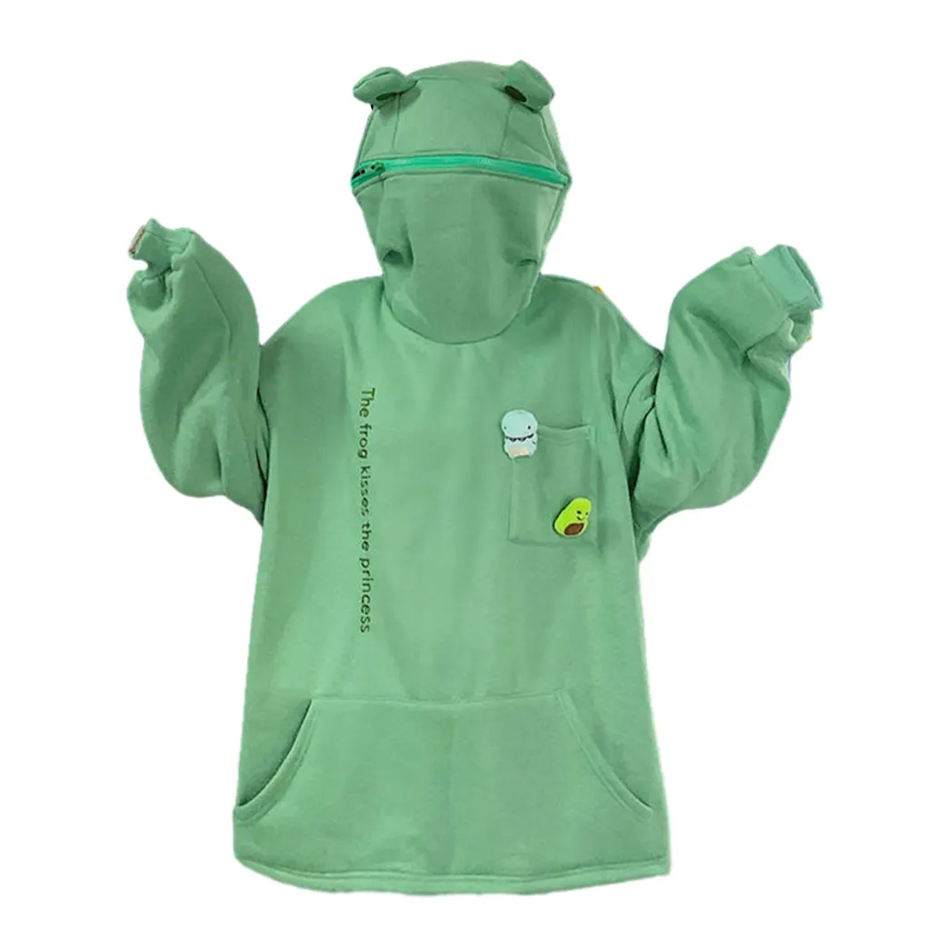 

Полиэстер, уютная зима, толстая толстовка большого размера, толстовка в форме животного, толстовка в животном стиле