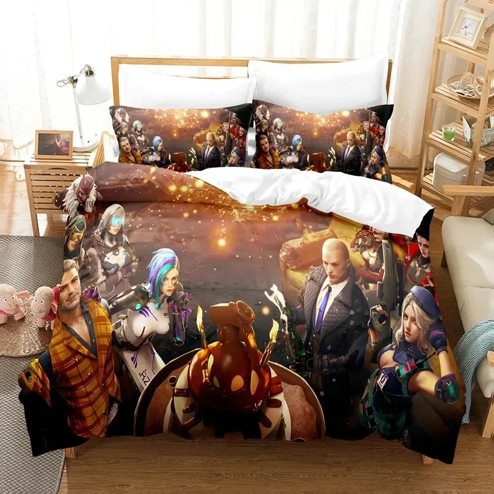 

3D Print Free Fire Game Battlegrounds Bedding Set Bedroom Soft Modern Bedspreads Comefortable Duvet Cover Quilt Cover Pillowcase