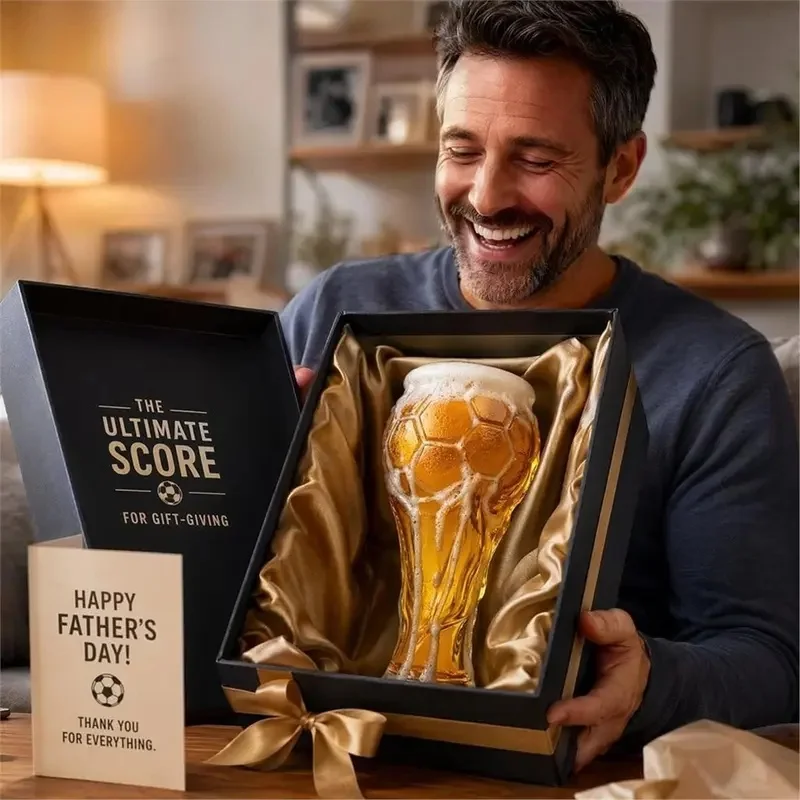 Beer Glass - 15oz Soccer Cup Shaped Drinking Cup for Viewing Parties for Soccer Fansclear Beer Glass