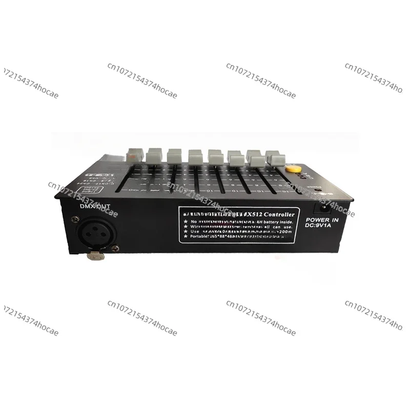 DMX512 decoder controller，8 way 24 channels mini DMX512 light console, with rechargeable battery