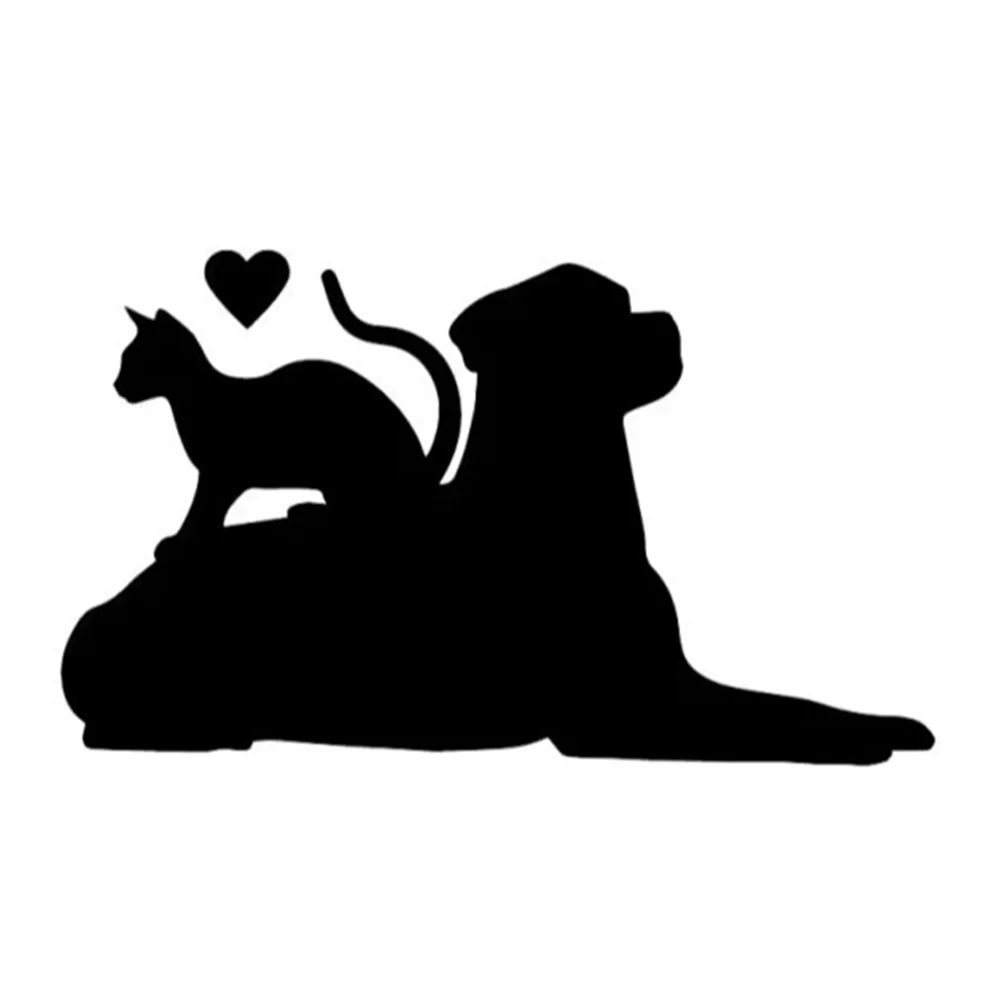 

15.8X9.4CM Labrador Dog Kitten Pet Heart Vinyl Decal, Animal Lover Sticker for SUV Truck Van Laptop Water Bottle, Auto Decor