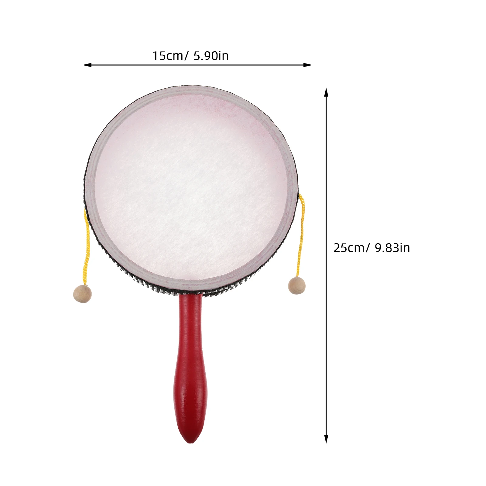 

Professional Children Rattle-Drum Wave Musical Hand Drum Instrument Educational Party Favor Early Learning Children Rattle-Drum