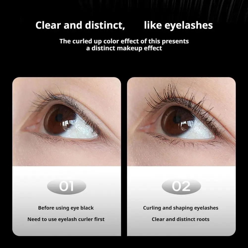 속눈썹 마스카라 방수 땀 방지 실크 섬유 블랙 롱 컬링 속눈썹 연장 효과적으로 속눈썹을 위한 프라이머
