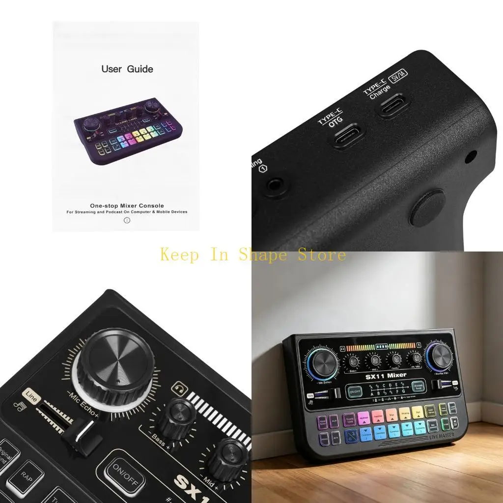 

U1JC Multifunction Sounds Controller With Lighting Compacts DJ Controller With Light Function For Homes Studios