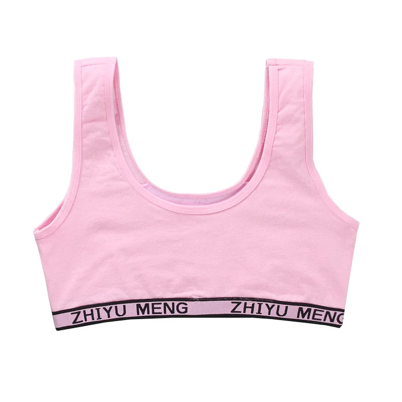 Girls Training Bras Panties Kids Cotton Underwears Set Teenage Students Bra Vest And Panties Wireless Children Sports Bra Boxers