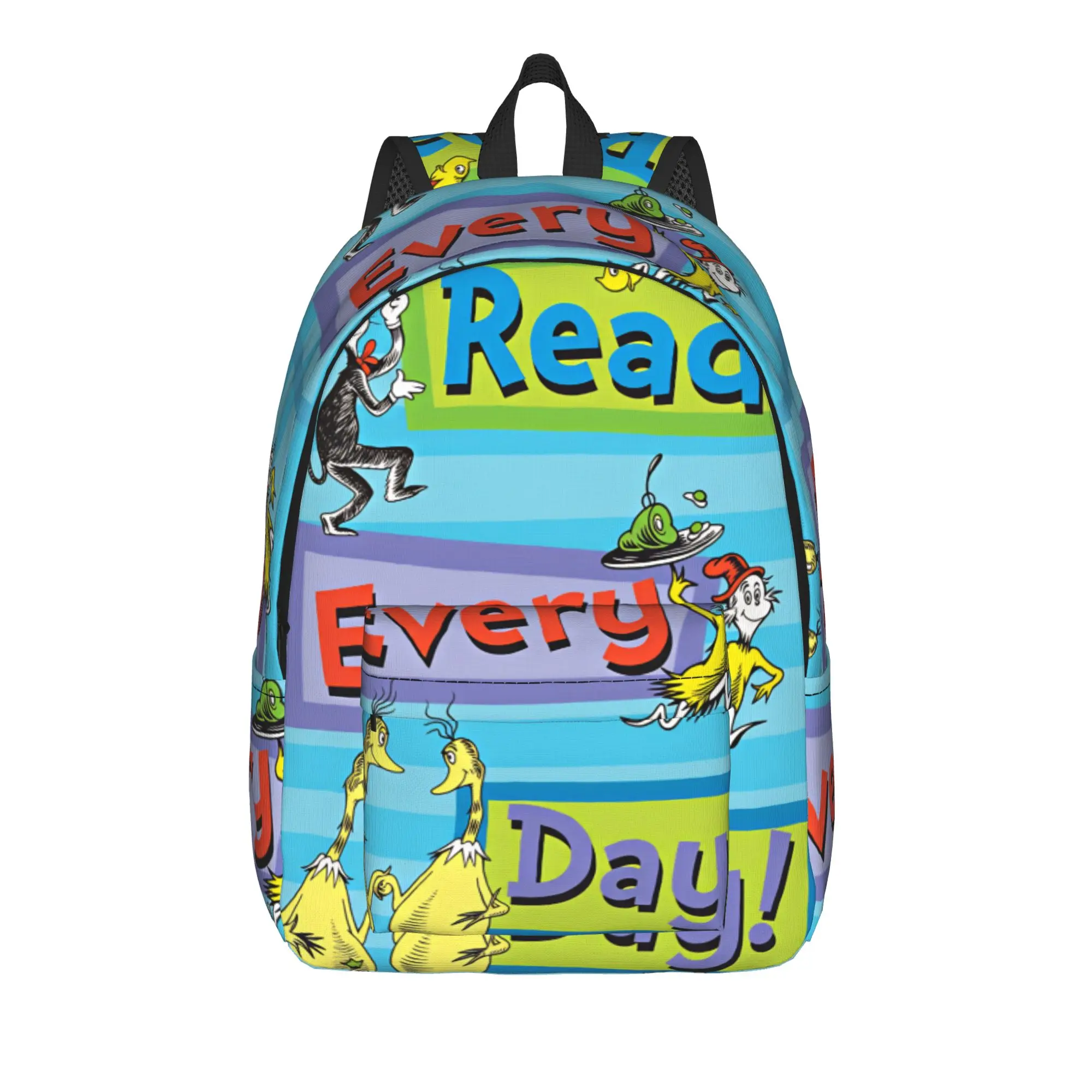Dr Seussed Characters Read Amazing  Backpack Girl  Large Backpacks Polyester Casual School Bags Hiking High Quality Rucksack