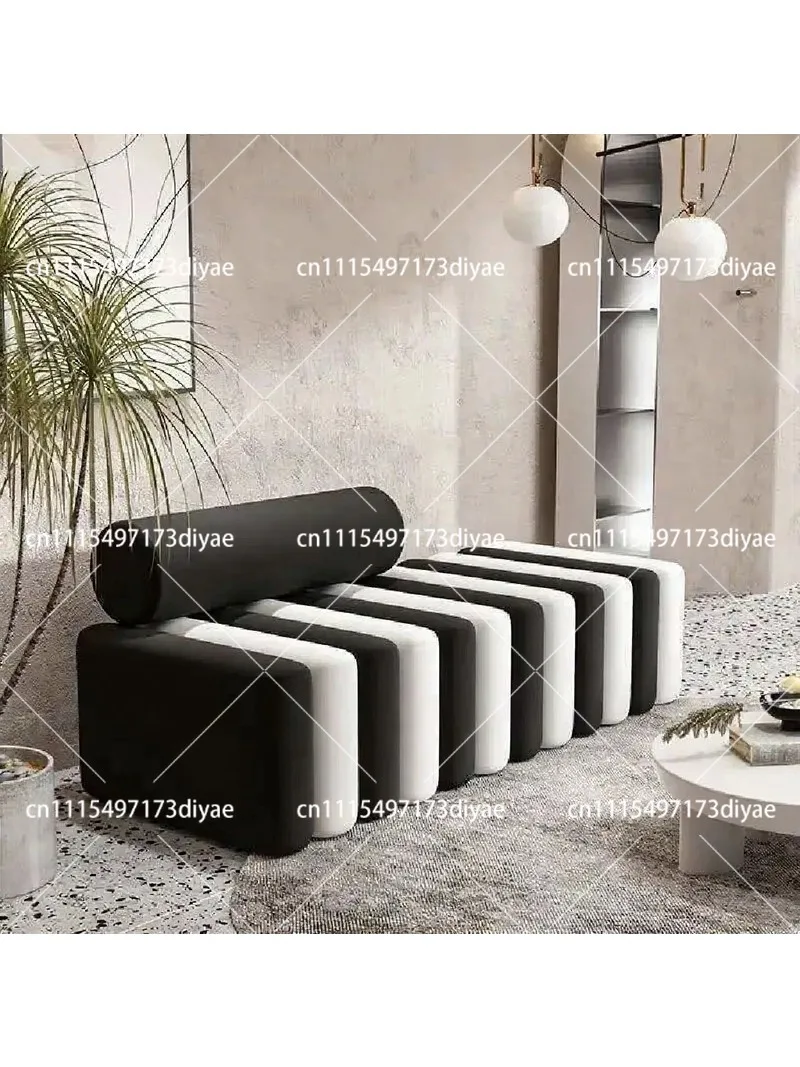 Light Luxury Shoe Changing Stool for Living Room, Sofa Strip Rest Stool, Bedroom End of Bed Bench