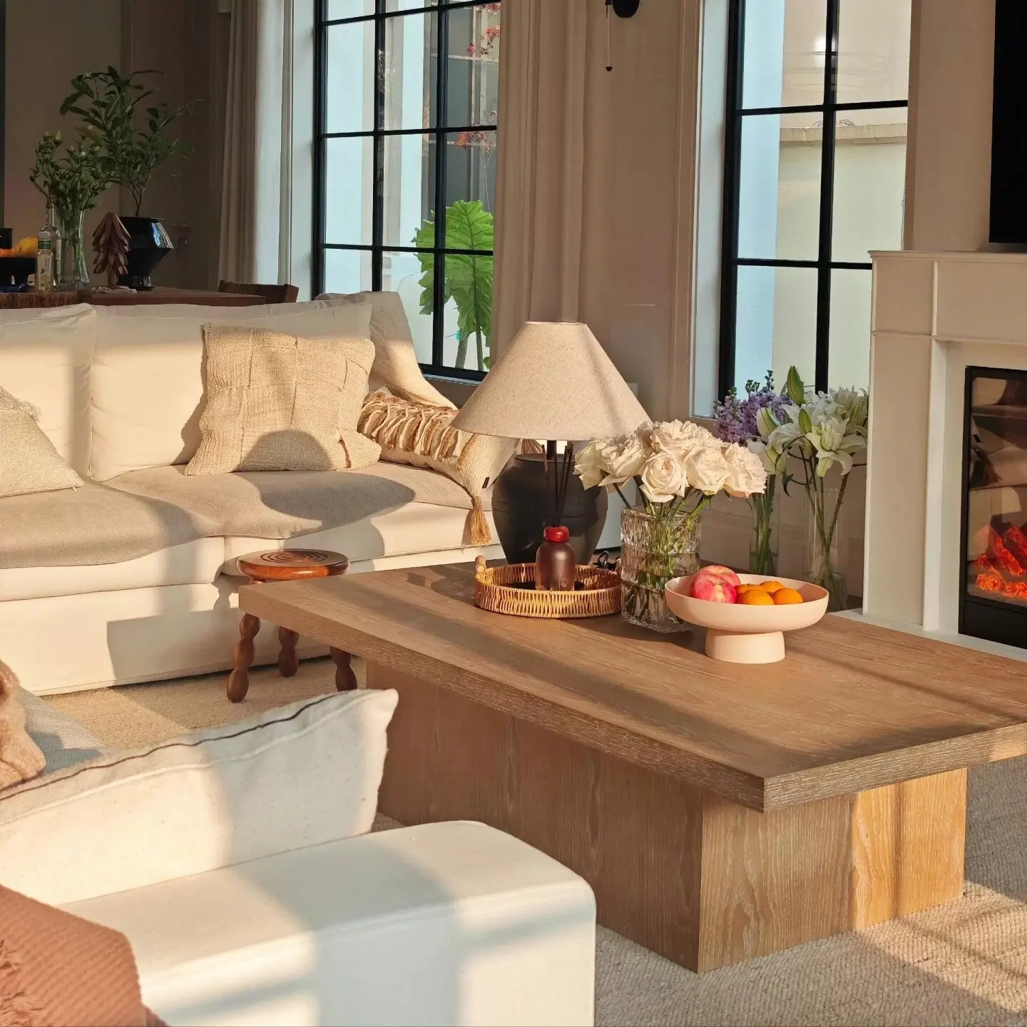 RH retro imitation old solid wood rectangular coffee table modern minimalist style living room furniture