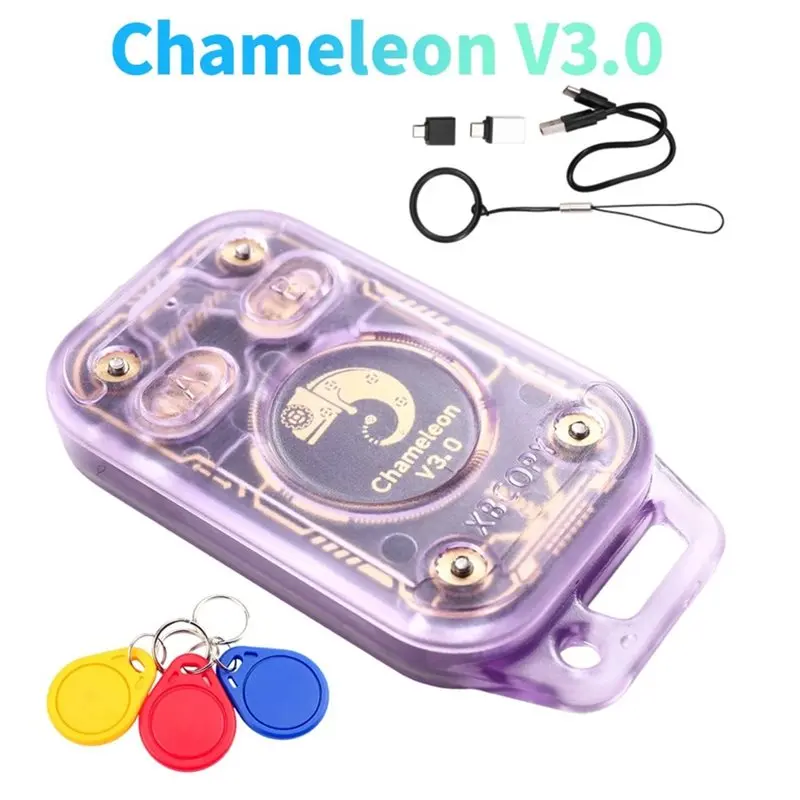 B29C-Chameleon V3.0 RFID Smart Chip Reader Reader Writer+ 3XUID Keychain ID IC 125K 13.56M Tag Copyer Copier Smart Card Emul