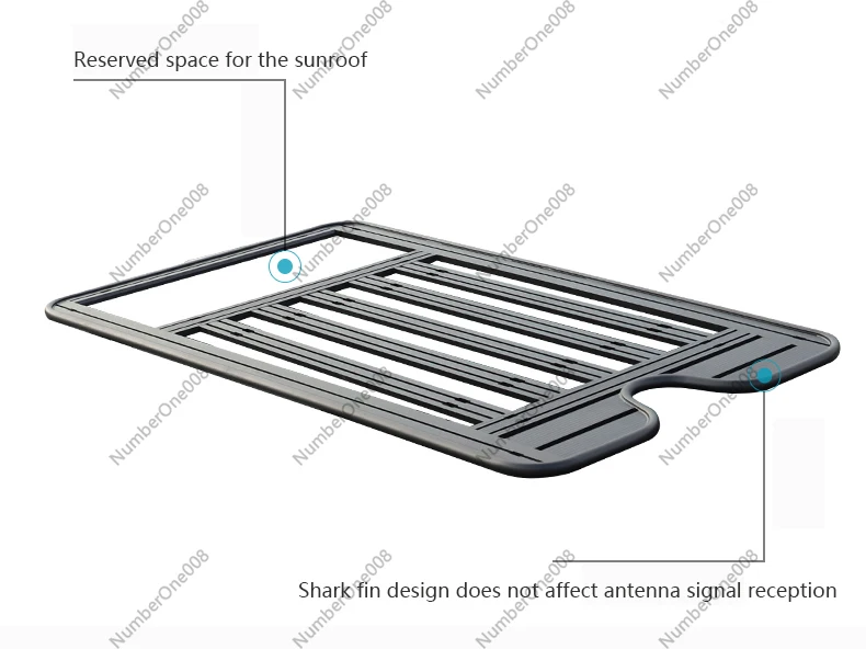 4x4 Off Road Roof Platform Luggage Rack for Jetour T2 2023-2024,Aluminum Alloy Cargo Carrier 150kg Load Capacity SUV Accessories