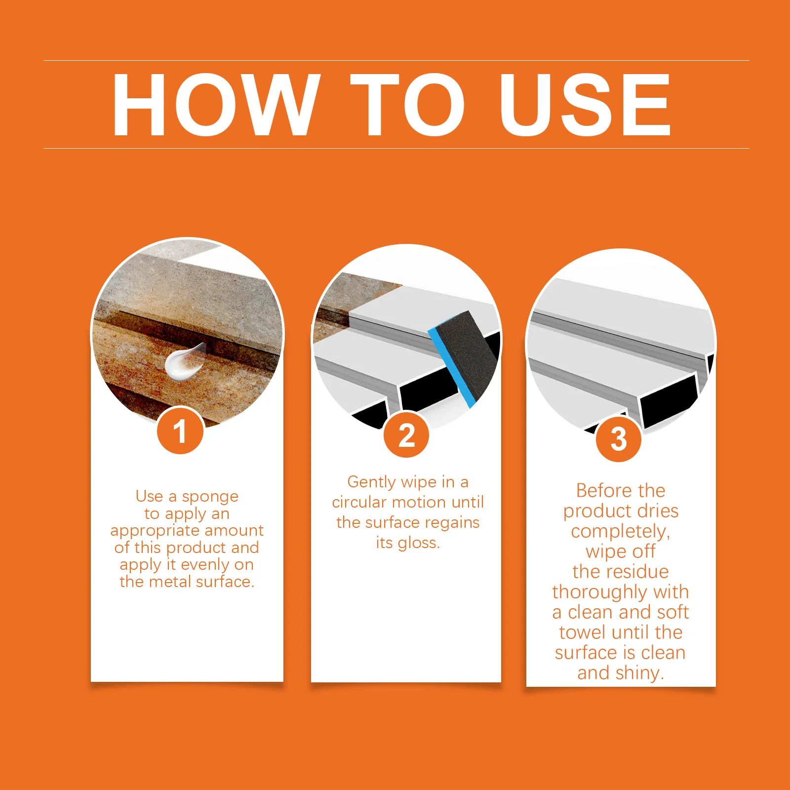 Metallpolierpaste – Rost- und Fleckenentferner für Edelstahl und Aluminium, einfache Wartung und Pflege