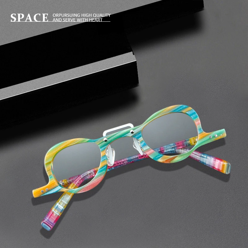 

5817 acetate round Man Small glasses frames Pure handmade optical eyewear Reading glasses woman personalized Fashion eye glasses