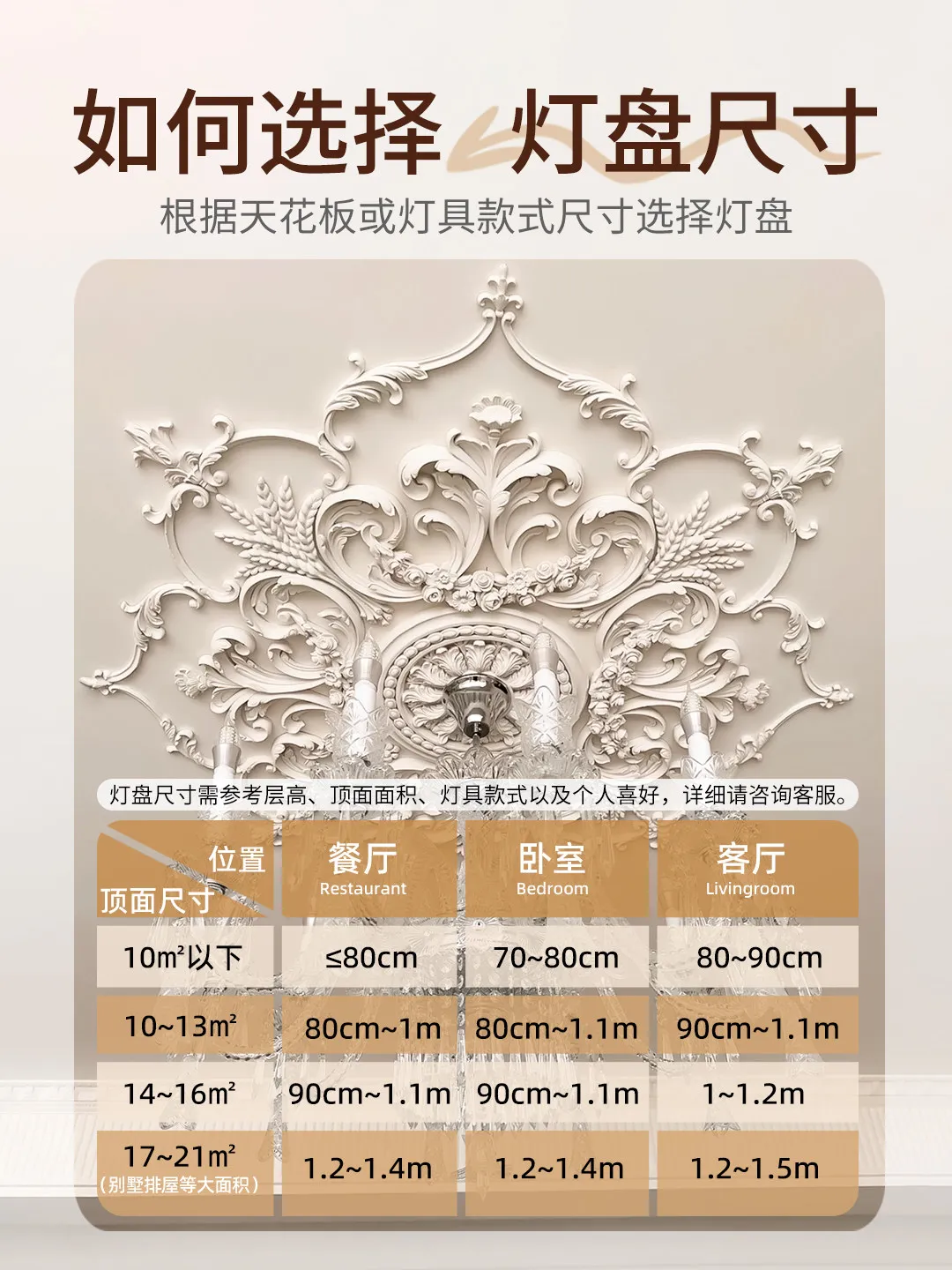 French PU parquet combination light panel ceiling base top panel top flower engraved lamp holder modeling decoration