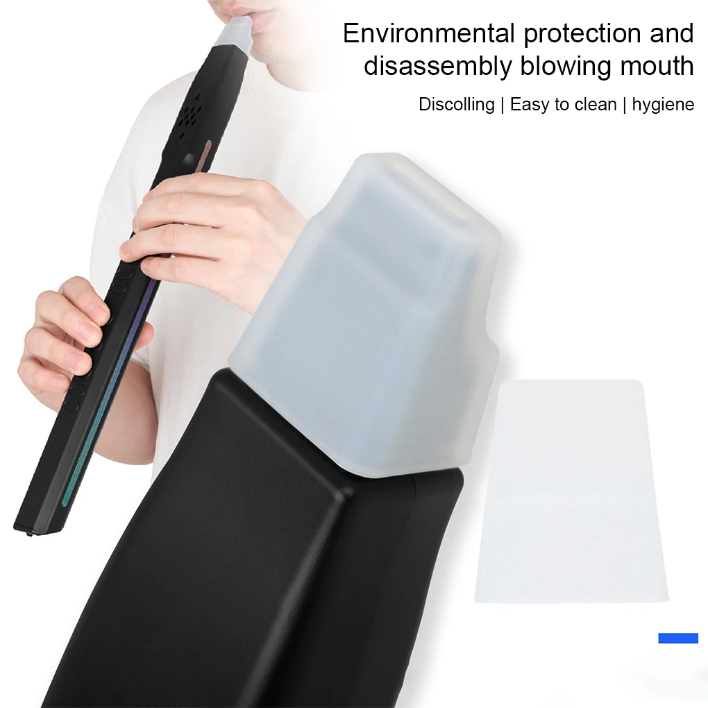 Instrumen Angin Digital Saksofon Elektronik Isi Ulang Instrumen Angin Elektronik 13 Nada Speaker Bawaan Pipa Tiup Listrik