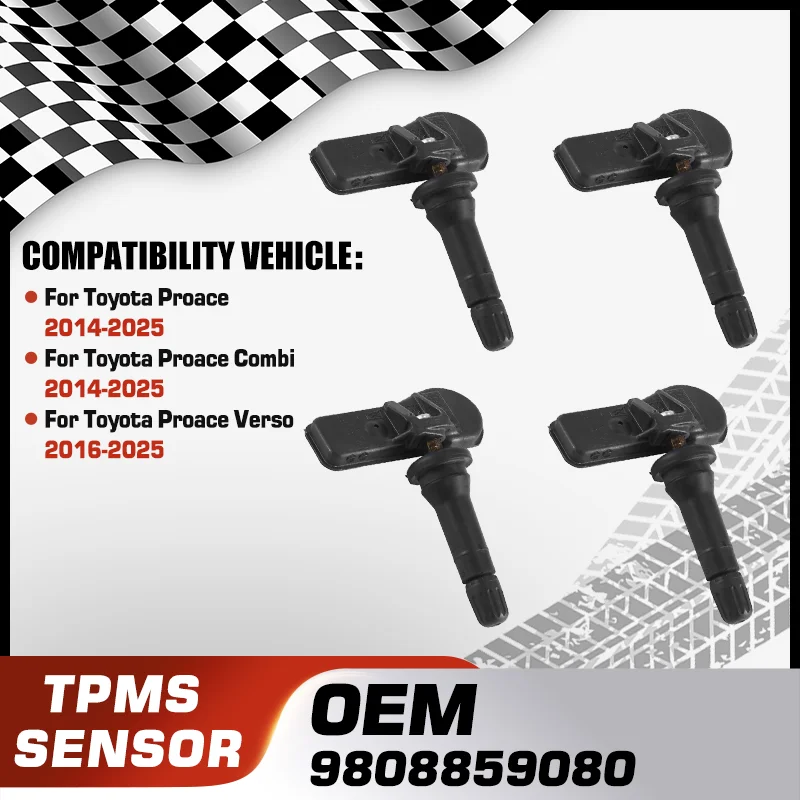 

1/4PCS TPMS Tire Pressure Monitor Sensor For Toyota Proace 2014-2025 Toyota Proace Combi 2014-2025 Toyota Proace Verso 2016-2025