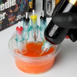 20pcs/box Tattoo Dip Leak-Proof Rinse Cup Blending Rinsing Diluting Drying Ink Professional Clean Tip Cartridge Dip Cleaning Cup