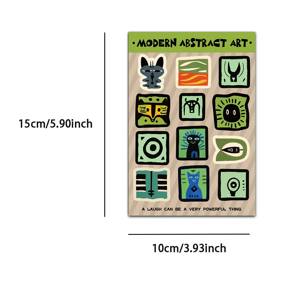 8/16PCS Modern Abstract Creative Graffiti Collage Phone Case Skateboard Wall Frame Desktop Personalized Decoration