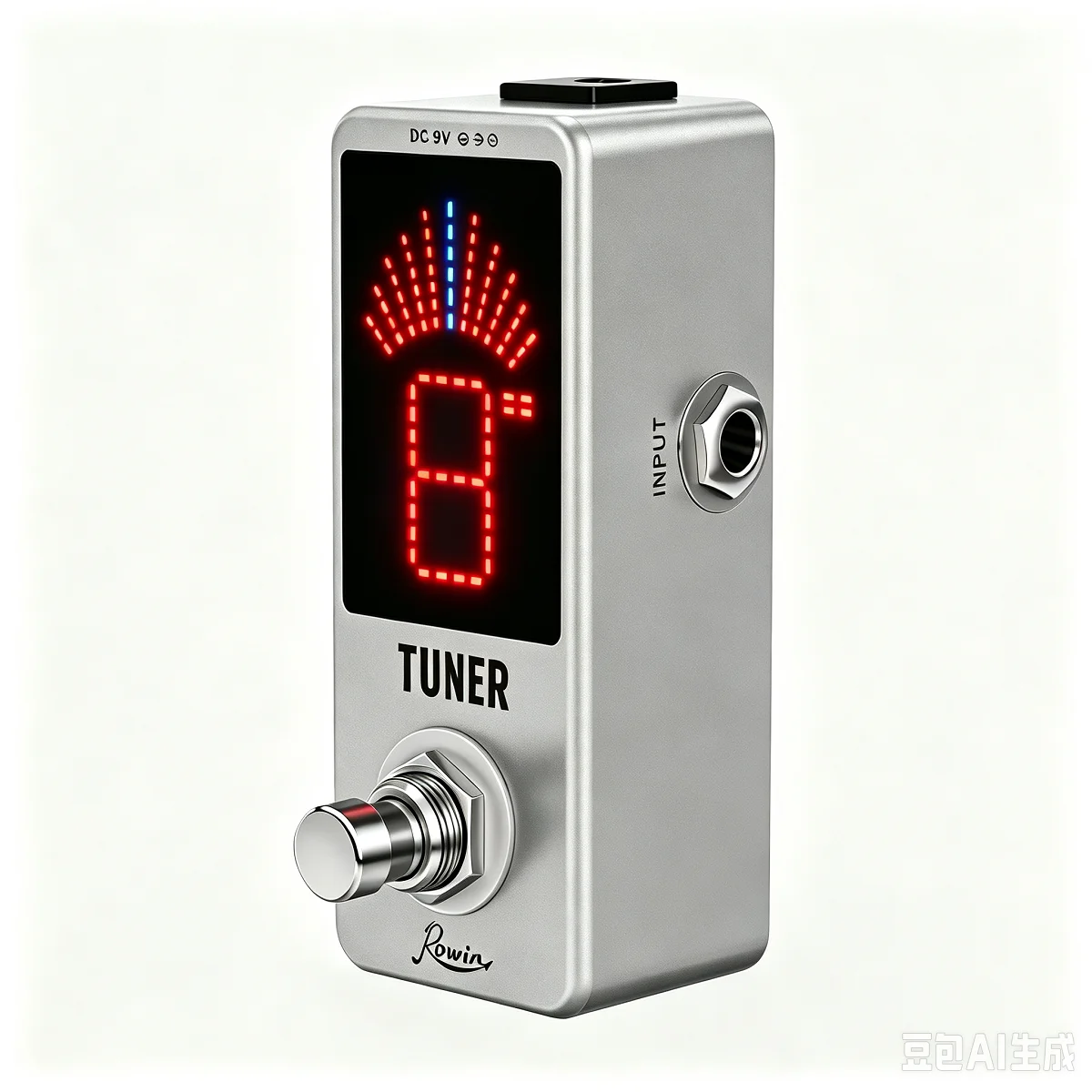 Rowin Guitar Tuner Effect Pedal LED Digital Display Chromatic Tuner Mini Size True Bypass Foot Tuner Stompbox For Guitar view 2