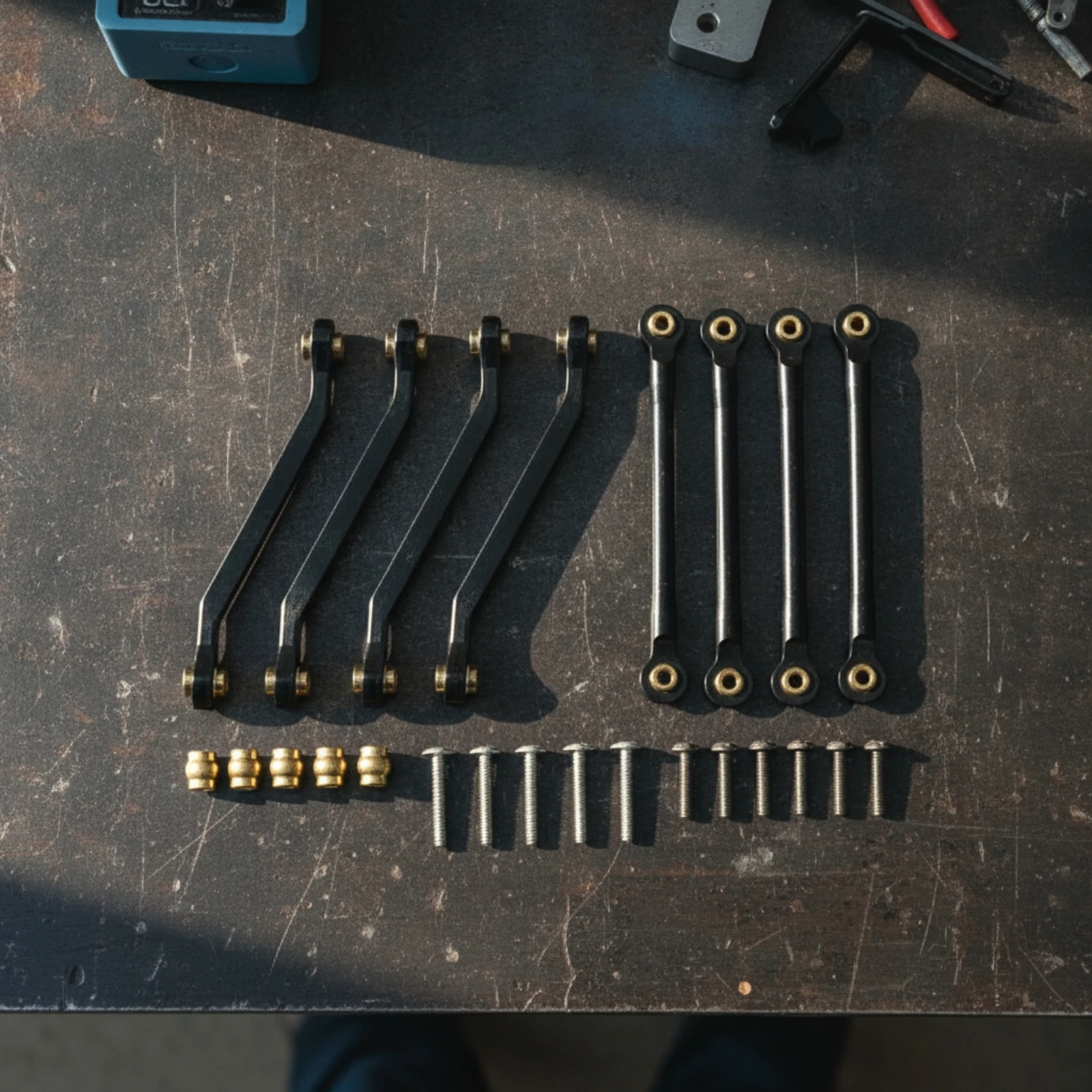 Upgrade Linkage Assembly Strong Aluminum Links Metal Links Anodized RC Parts Long-Lasting for Model Builders