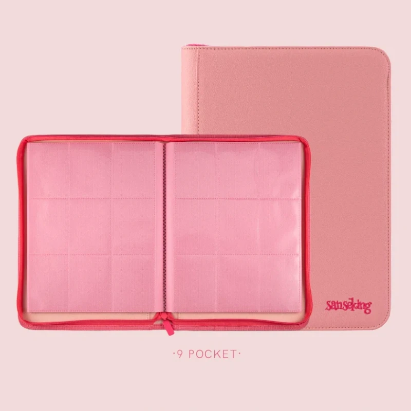 For Pokemon Premium Zipper 4/9/12 Pocket PU Card Binder Aesthetic Pink White Album for Pokemon Cards Game Collection Fan Photos - view 3