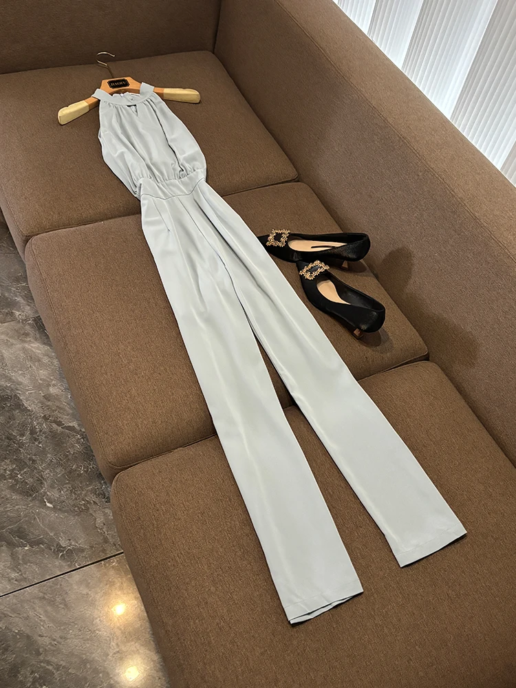 

Ele утягивающие широкие брюки с высокой талией, дизайнерские длинные брюки Sensation Svel для женщин, зима 2025 г.