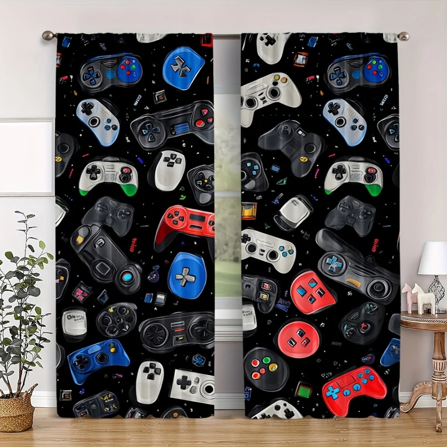 2PCS Digital Printed Curtains, - Esports Gaming Youtube ulasan dan harga