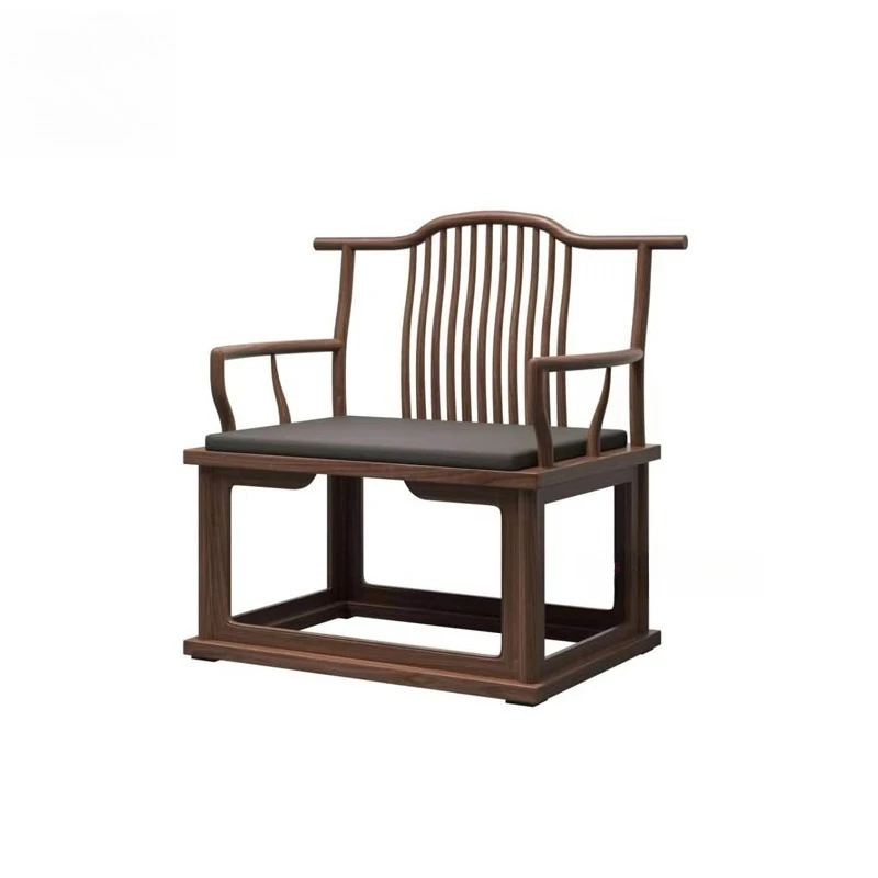 

Black walnut solid wood circle chair Elm sitting living room chair