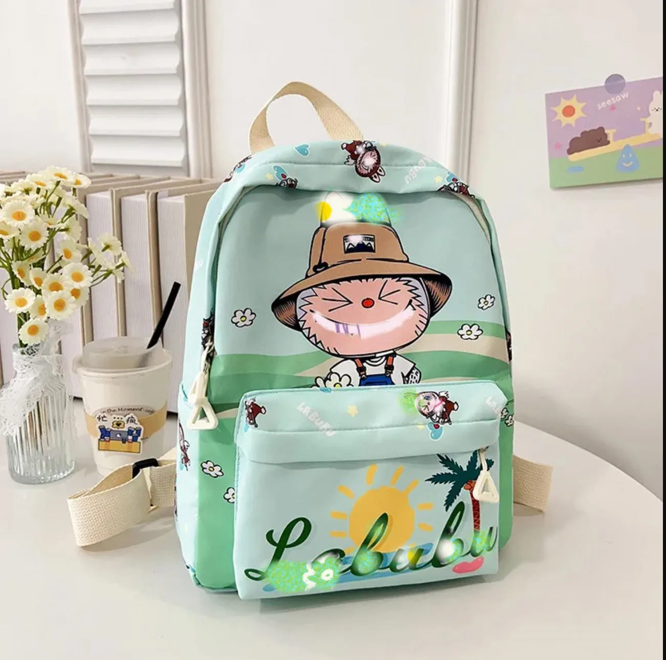 

miniso Cartoon Boy Girl Handbag Shoulder Bag New Cartoon Cute for 12labu New Kindergarten Baby Children's Schoolbag