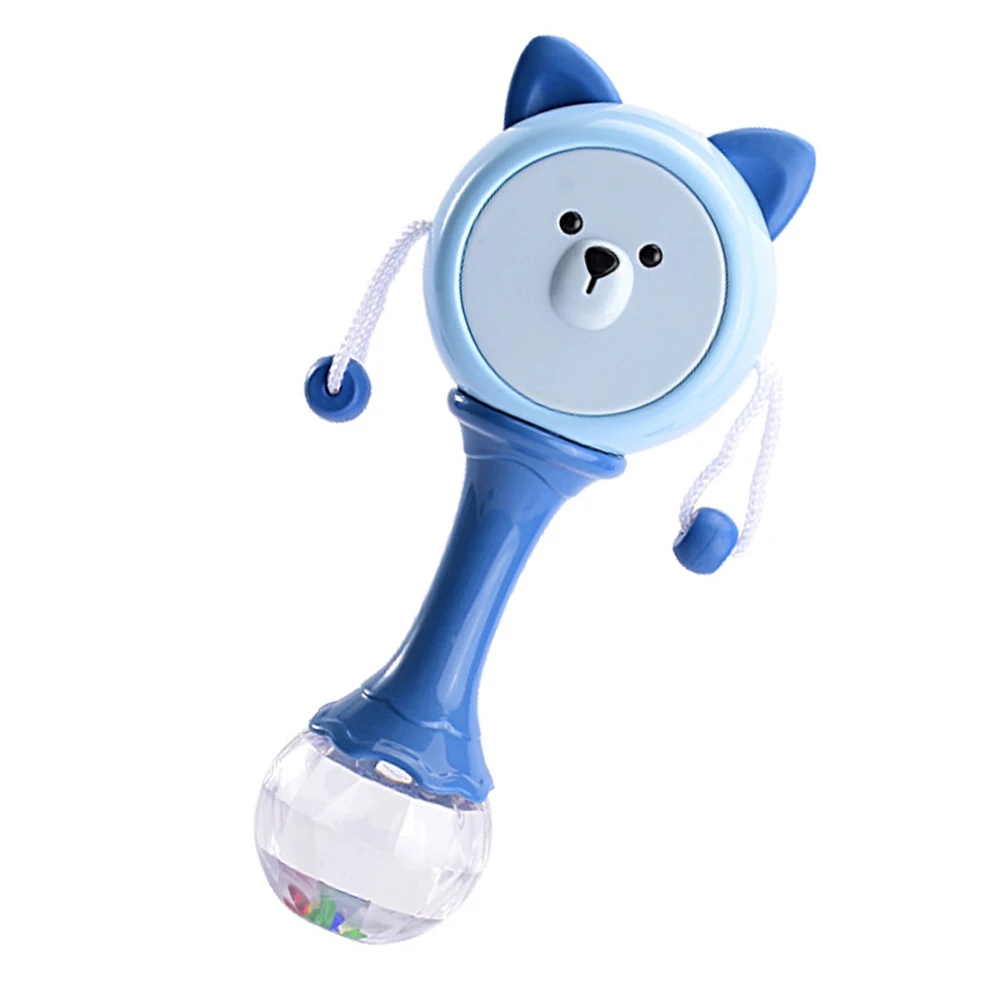 

Soft Glue Tooth Baby Wrist Strength Toy Newborn Premium Teether Drum Plastic Kids Rattles
