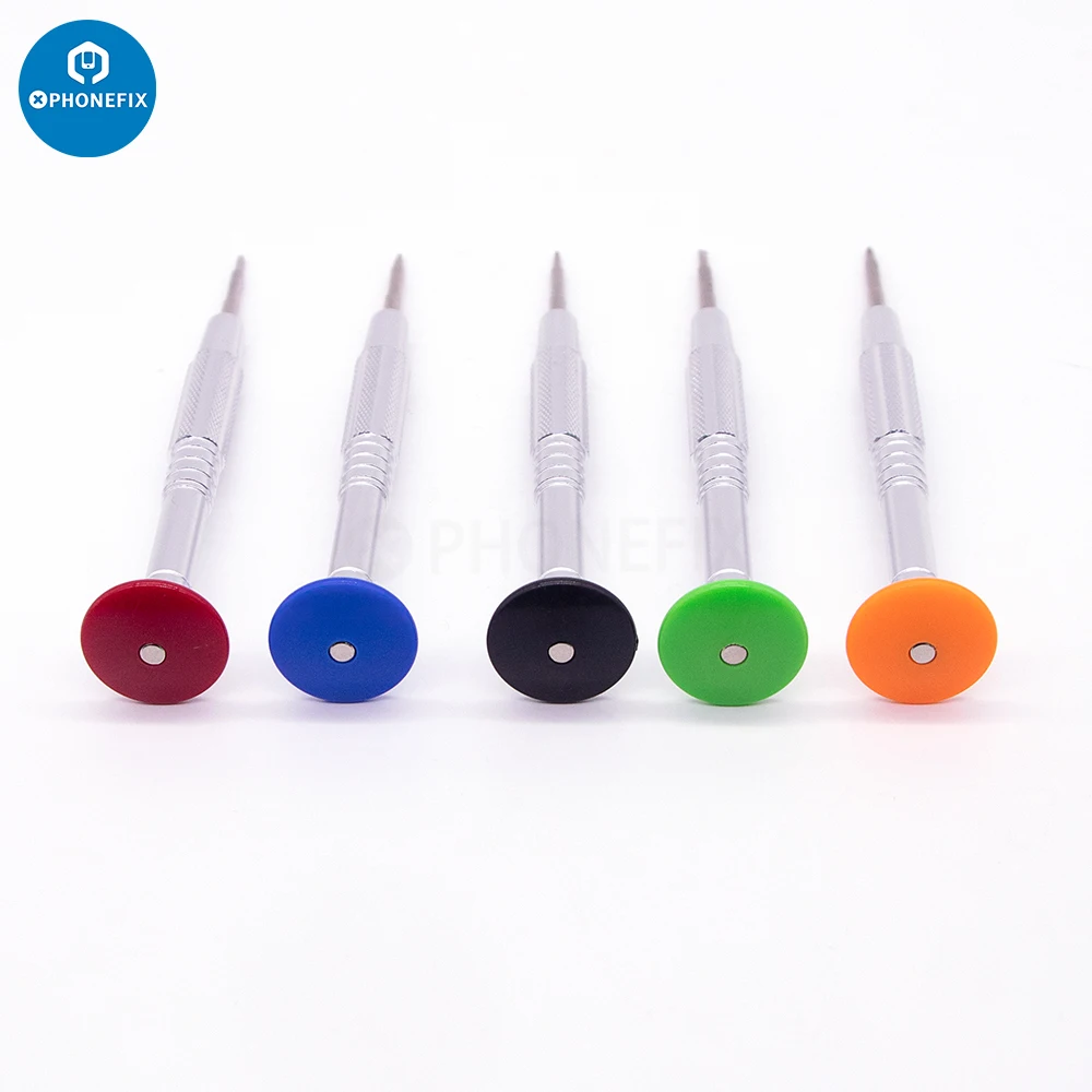 5pcs Set Mobile Phone Opening Screwdriver for iPhone iPad Repair Phillips 0.6Y T2 0.8Pentagram Aluminum Screwdriver Repair Tool
