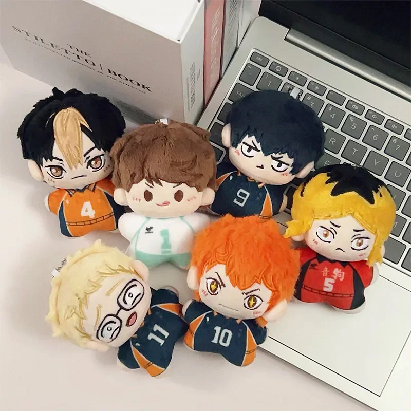 10cm Haikyuu Plush Toy Hinata Shoyo Keychain Kageyama Anime Peripheral Mini Volleyball Stuffed Doll Bag Pendant Gifts