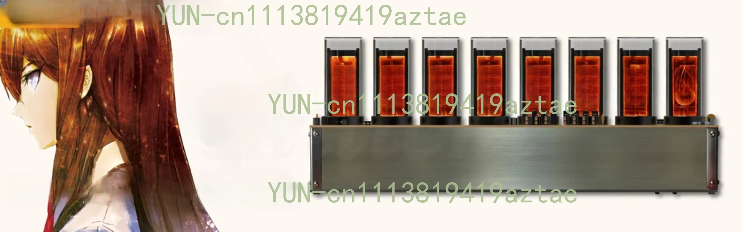8 Tubes Divergence Meter Analog Glow Tube Clock Hand‑made Decor Model Animation Collectible Gift