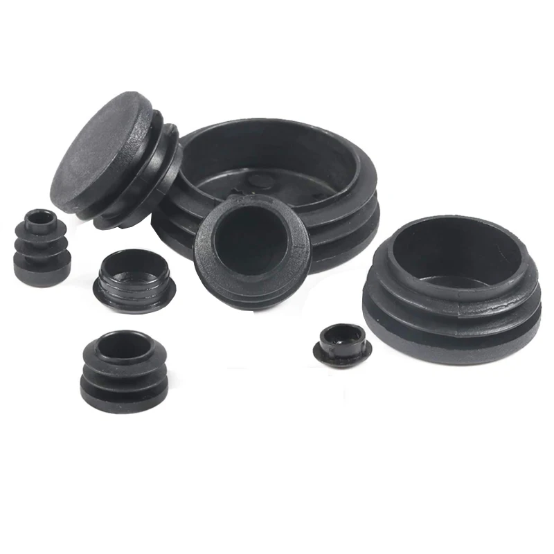10/5PCS Plastic Round Inner Plug For Steel Pipe End Blanking Cap Anti Slip Alloy Ladder Chair Leg Cover Furniture Protector Pads