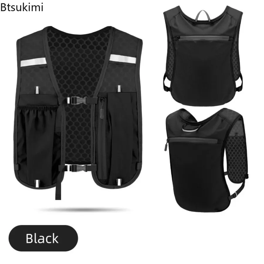 Running Water Bottle Storage Vest Lightweight Outdoor Sports Bakpacks Reflective Breathable Chest Pack Phone Holder Cycling Vest