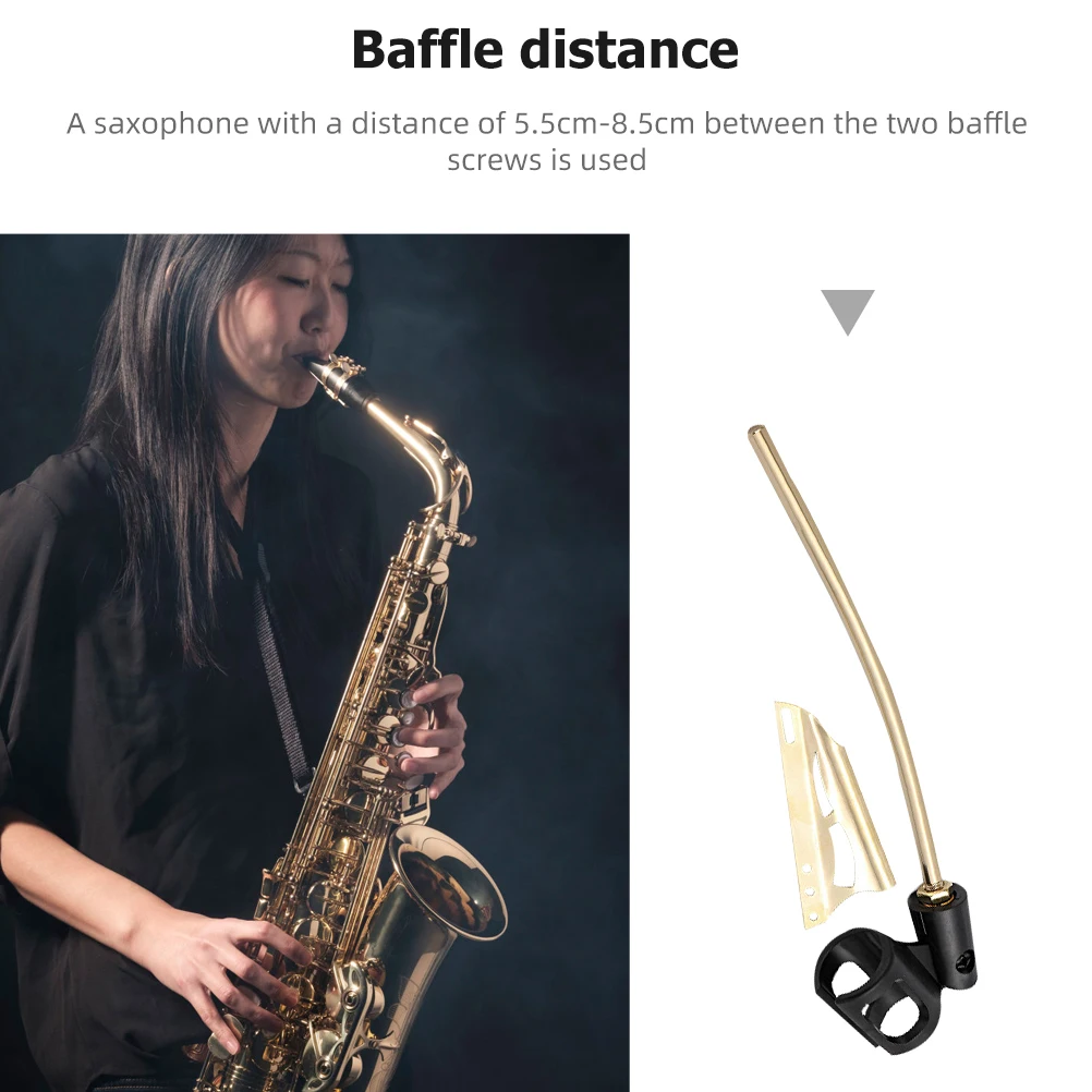 

1 set Saxophone Microphone Holder 25-35mm Mic 55-85mm Distance ABS Microphone Clip Aluminum Wireless Practical Accessories
