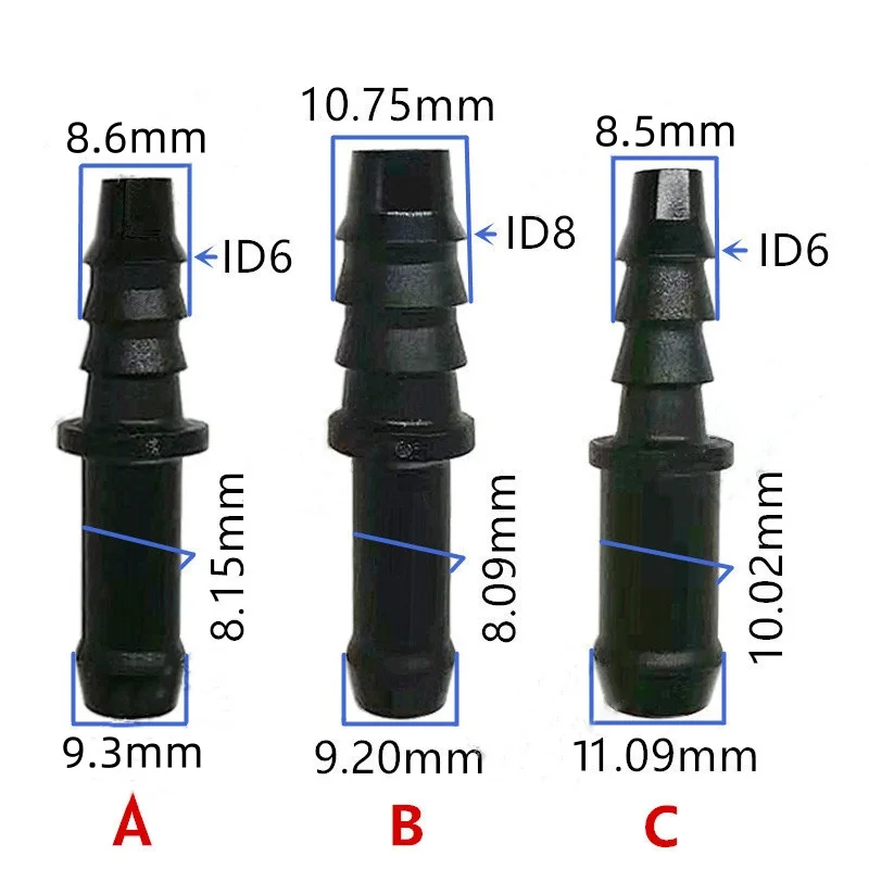 

ID6 ID8 прямой разъем двустороннее соединение двусторонний дуплексный фитинг пластиковые аксессуары высокого качества автозапчасти 2 шт. много