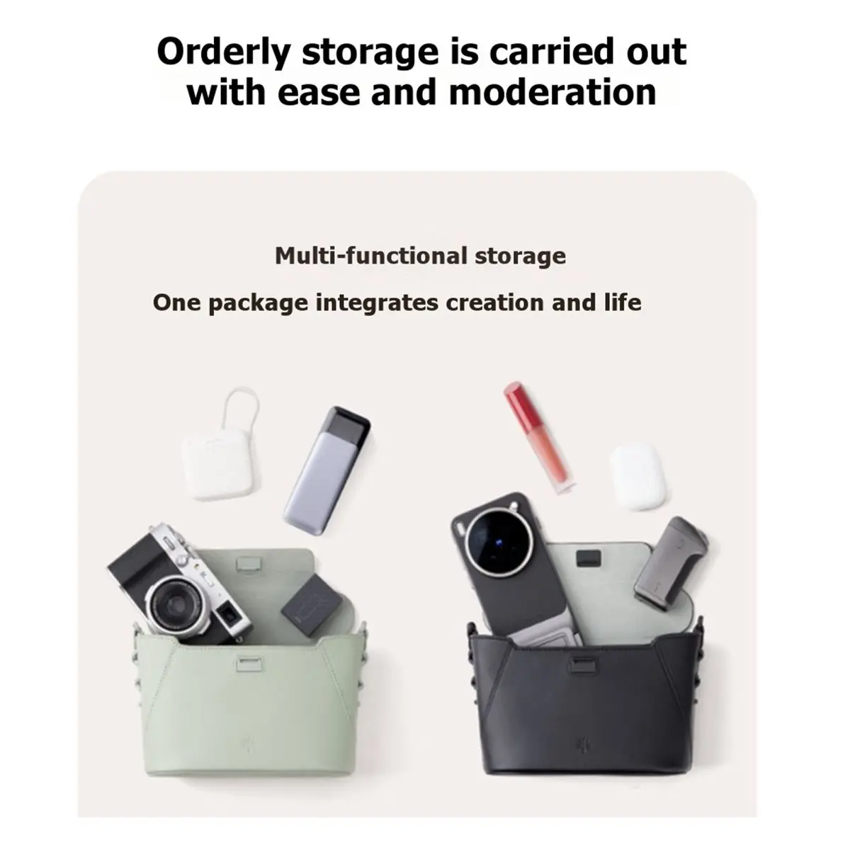 N94R OneGo Phone Camera Crossbody Bag for Sony Canon Photographer Bag Action Camera Case for DJI Osmo Pocket 3 Black