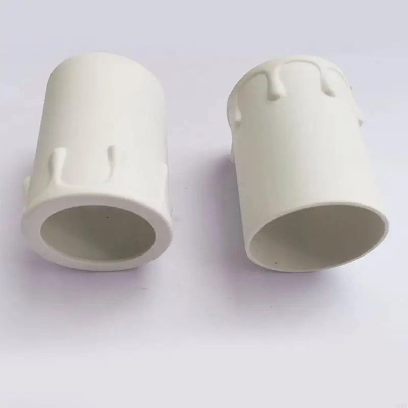 10/20Pieces Socket Covers Chandelier Sleeve Plastic Tubes Candelabra Base for Home and Holiday Lighting