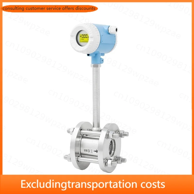 Vortex Flowmeter with Digital Display Vortex Street Flow Meter Sensors DN15-1600 Steam Air Flow Measuring Tools
