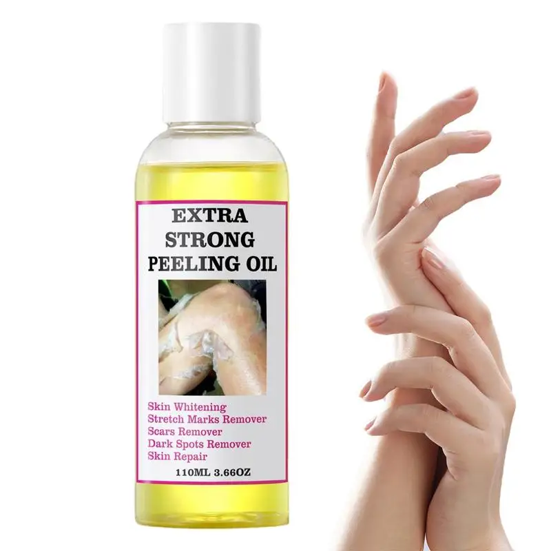 Olio Peeling da 110ml per pelle scura olio Peeling giallo con soluzione Peeling esfoliante ialuronato di sodio salicilico per il corpo